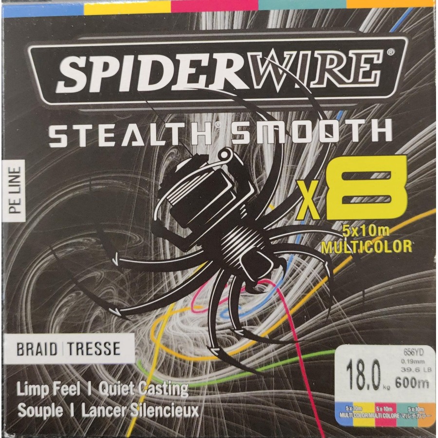 SPIDERWIRE STEALTH SMOOTH X8 MULTICOLOR 300MT 0,19MM