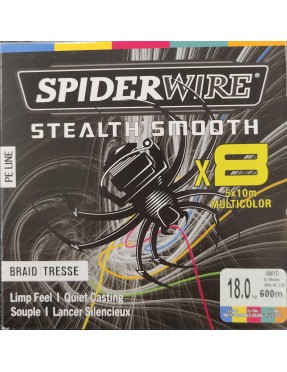 SPIDERWIRE STEALTH SMOOTH X8 MULTICOLOR 600MT 0,23MM