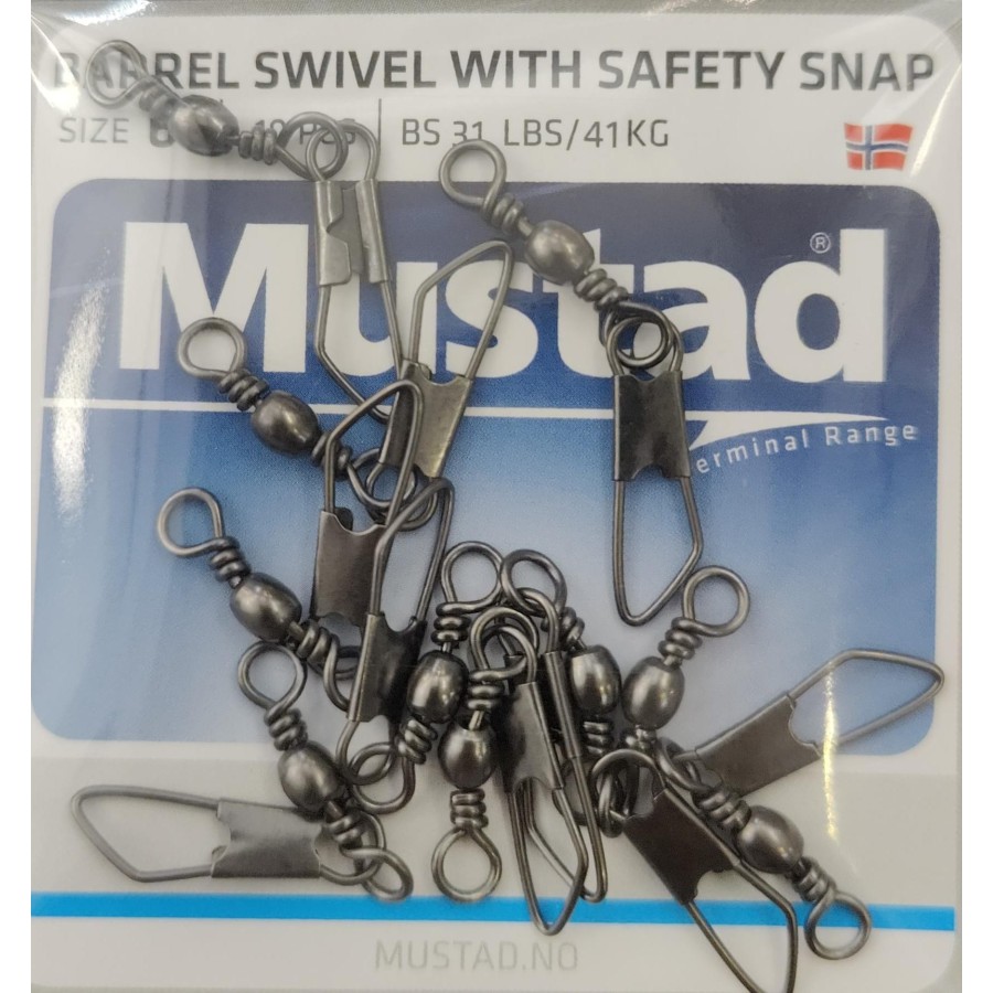 MUSTAD ÉMERILLON AVEC AGRAFE SAFETY TAILLE 6