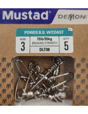 MUSTAD DEMON BB W/COASTLOCK N.3 (5PZ)