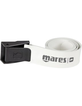 Gürtel aus Gummi mit Plastikschließe (weiß)