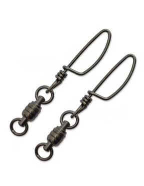 EMERILLON À ROULEMENT AVEC MOUSQUETON POUR TROLLING VERTICAL – ACIER INOXYDABLE NOIRCI N.4 170LB (2PZ)