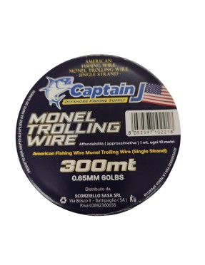 CAPTAIN J MONEL TROLLING WIRE 300MT 60LB
