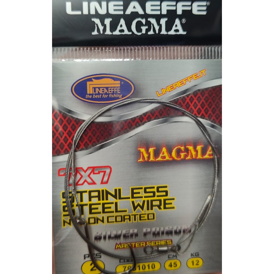 TERMINALE 50CM CAVETTO ACCIAIO 12KG CON AMO N.1