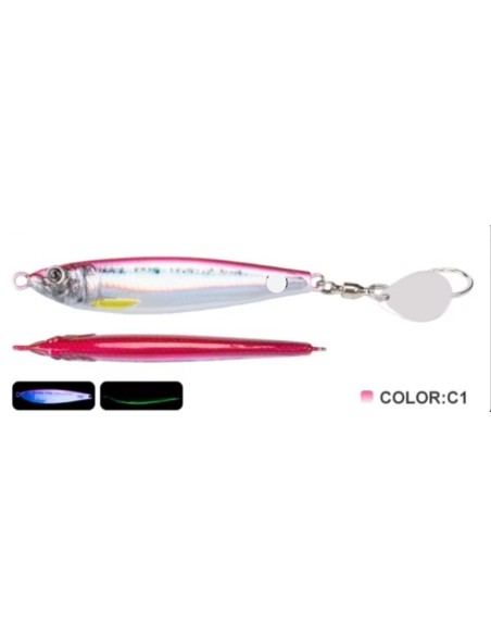 VERTICAL TROLLING SHORE JIG 40GR COL.1 PINK