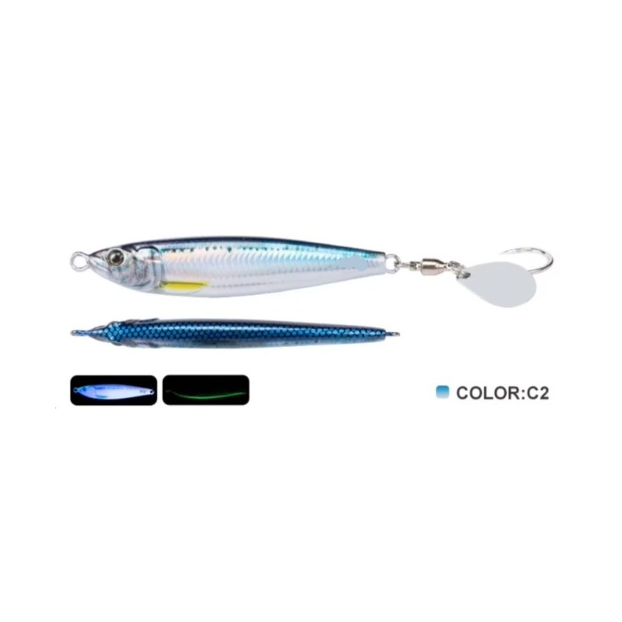 VERTICAL TROLLING SHORE JIG 80GR COL.2 IWASHI