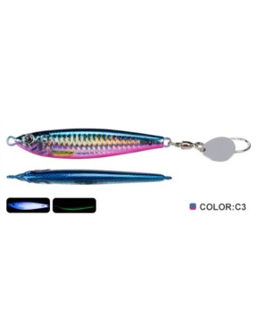 VERTICAL TROLLING SHORE JIG 80GR COL.3 BLUE PINK