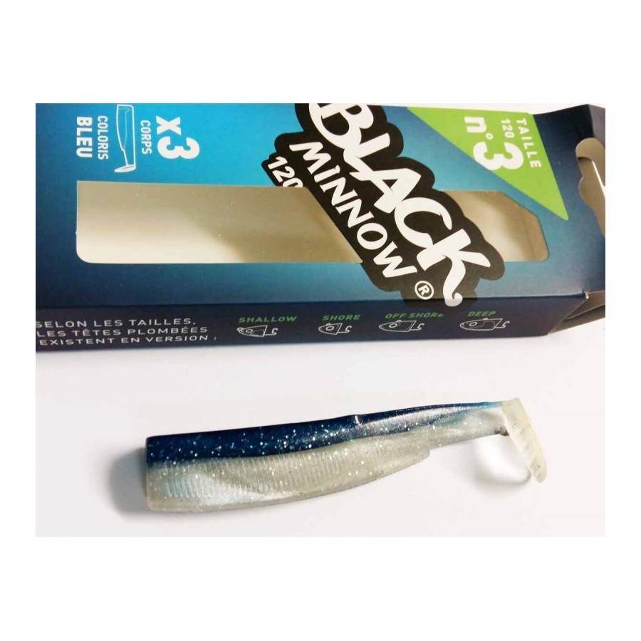 BLACK MINNOW N.3 120MM  BLEU (CODA) 3PZ