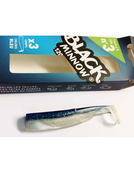 BLACK MINNOW 120MM  BLEU (CODA) 3PZ