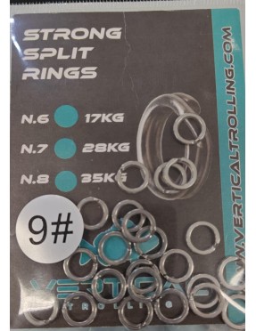 VERTICAL TROLLING STRONG SPLIT RING N.9