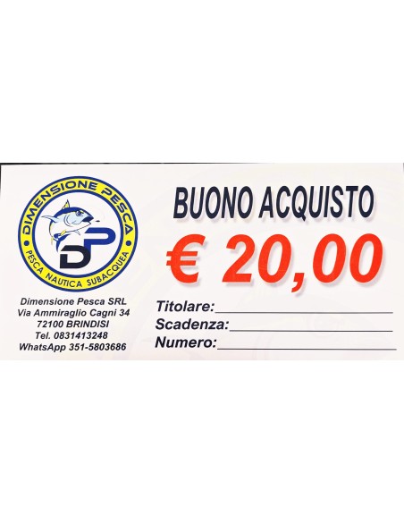 BUONO ACQUISTO EURO 20.00