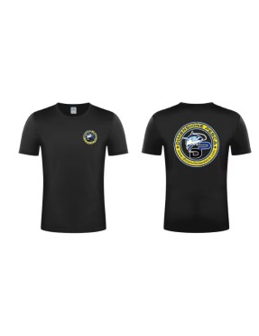 T SHIRT NERA TAGLIA SMALL - DIMENSIONE PESCA