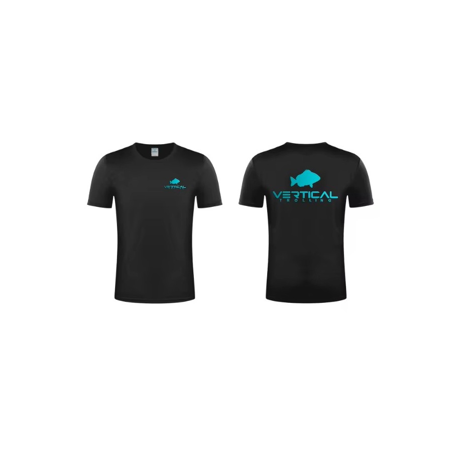 T SHIRT NERA TAGLIA SMALL - VERTICAL TROLLING