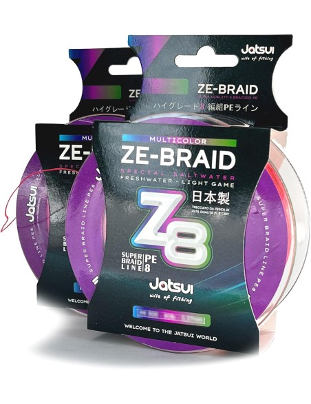 JATSUI ZE BRAID Z8 MULTICOLOR 300MT PE 1,5 0,20MM