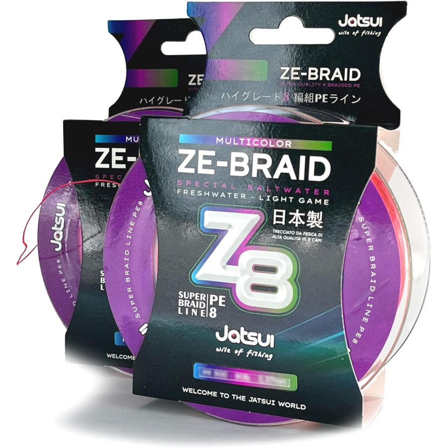 JATSUI ZE BRAID Z8 MULTICOLOR 500MT 55LB 0,28MM