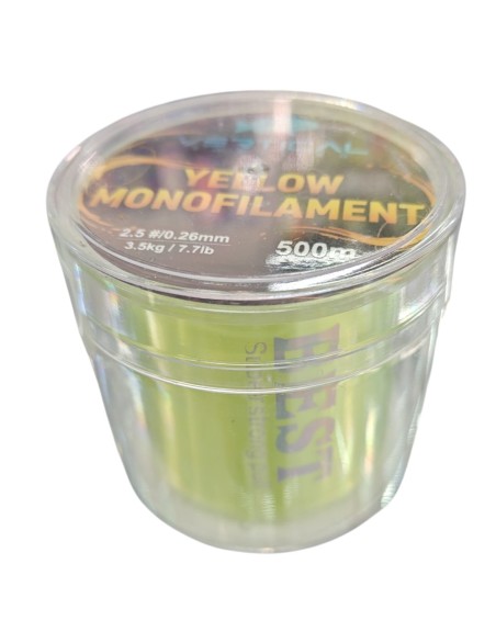 YELLOW MONOFILAMENT VERTICAL TROLLING 500MT 0,37