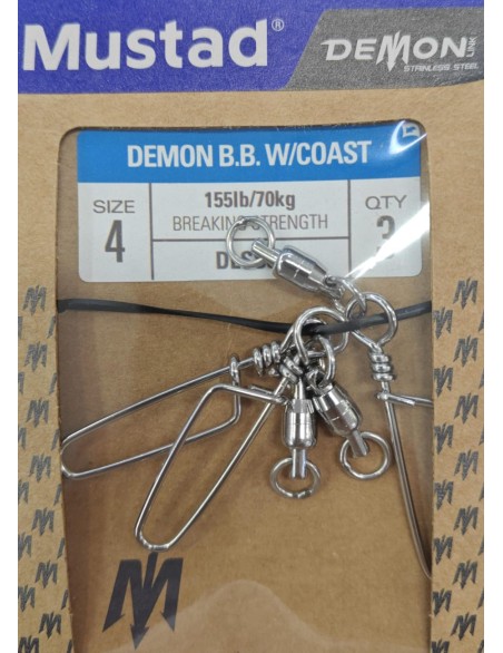 MUSTAD DEMON SS BB W/COASTLOCK N.4 (3PZ)