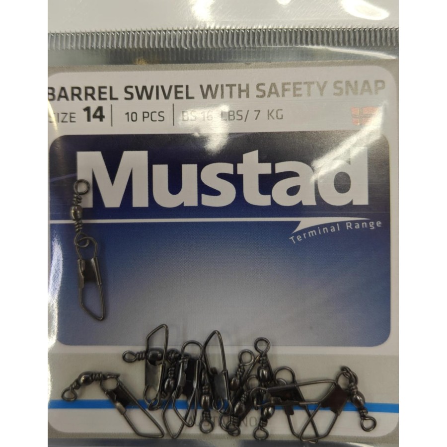 MUSTAD GIRATORIO CON MOSQUETÓN SAFETY TALLA 14