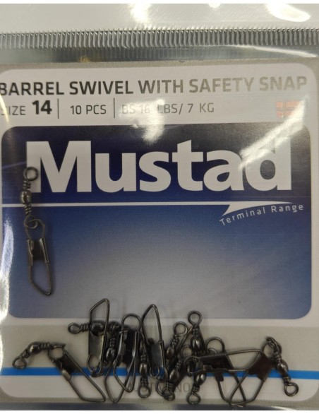 MUSTAD GIRATORIO CON MOSQUETÓN SAFETY TALLA 14