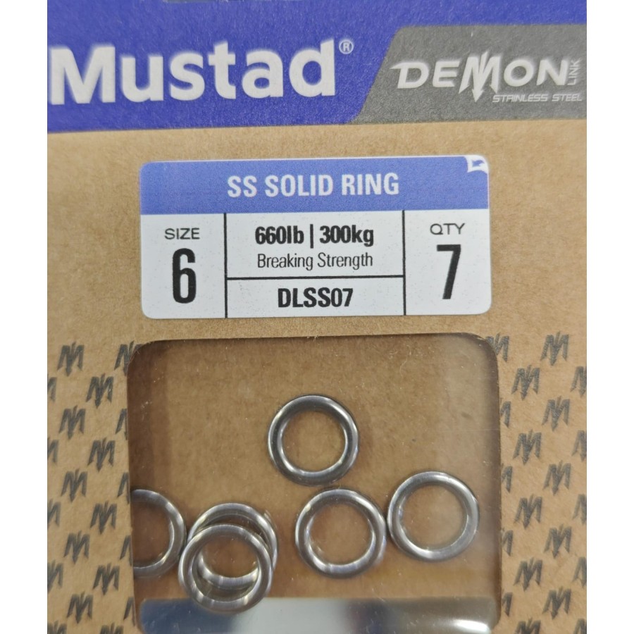 MUSTAD SS SOLID RINGS N.6
