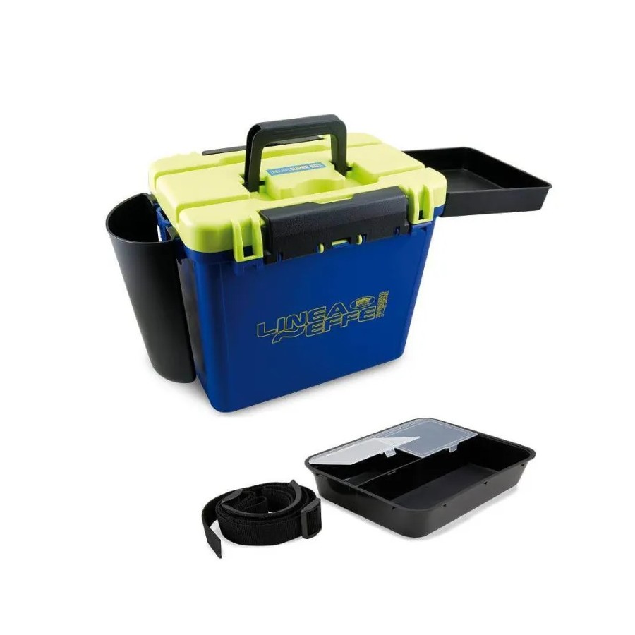 LINEAEFFE SUPER BOX CASSETTA DA PESCA CON SEDUTA E PORTACANNA