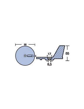 ANODO PINNA YAMAHA/MARINER 10/50