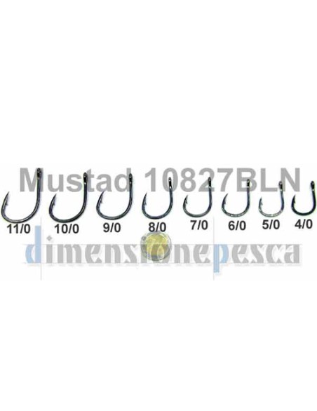 MUSTAD SERIE 10827 NP BN N.8/0