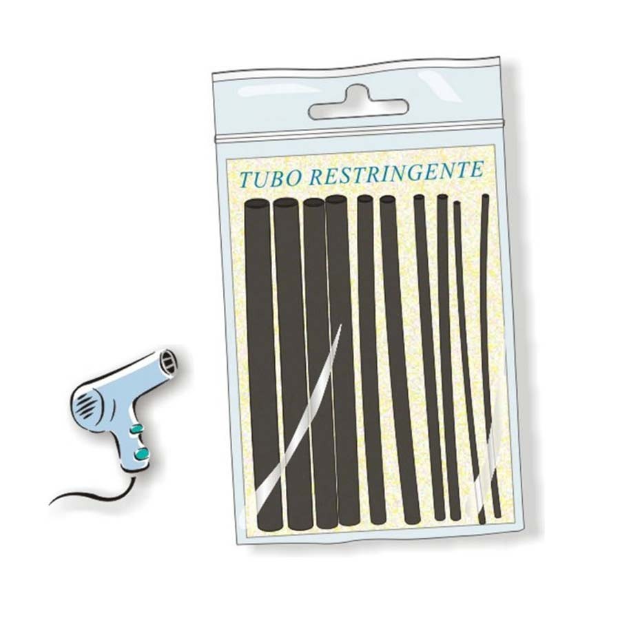 TUBO RESTRINGENTE NERO MIS.4,8MM