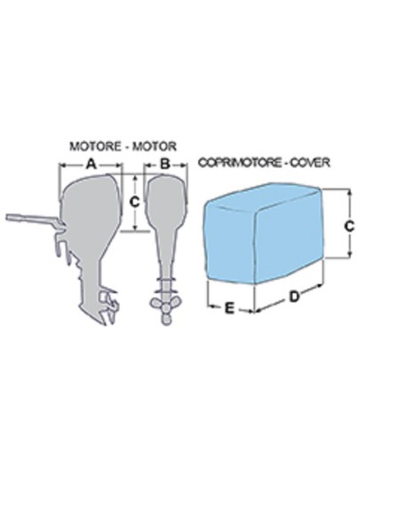 TELO GRIGIO COPRIMOTORE FUORIBORDO 150/300HP