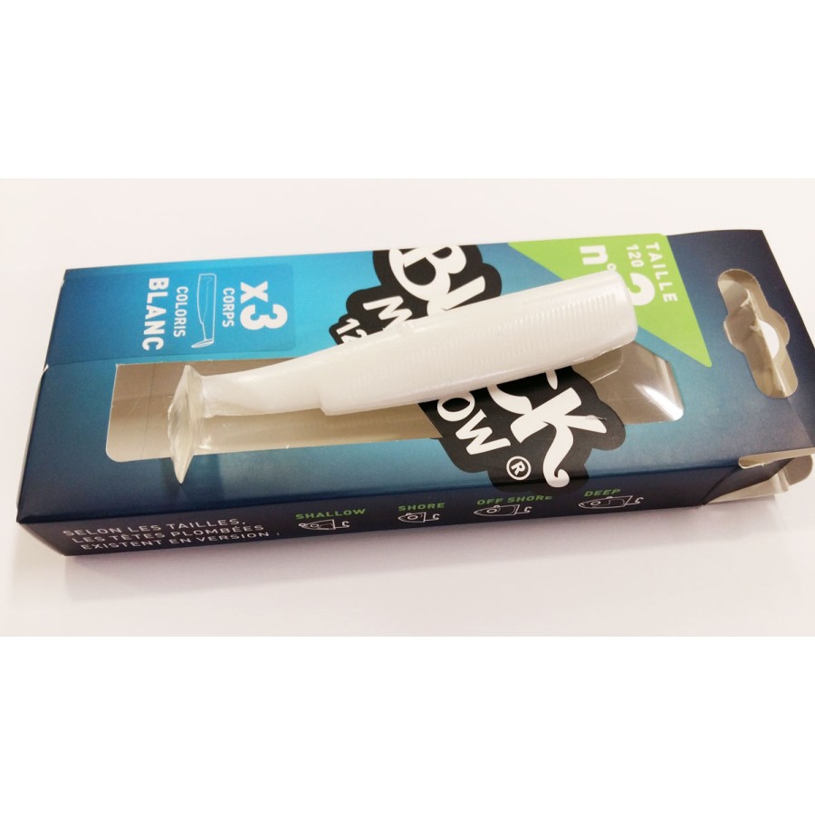 BLACK MINNOW 120MM BLANC(CODA) 3PZ