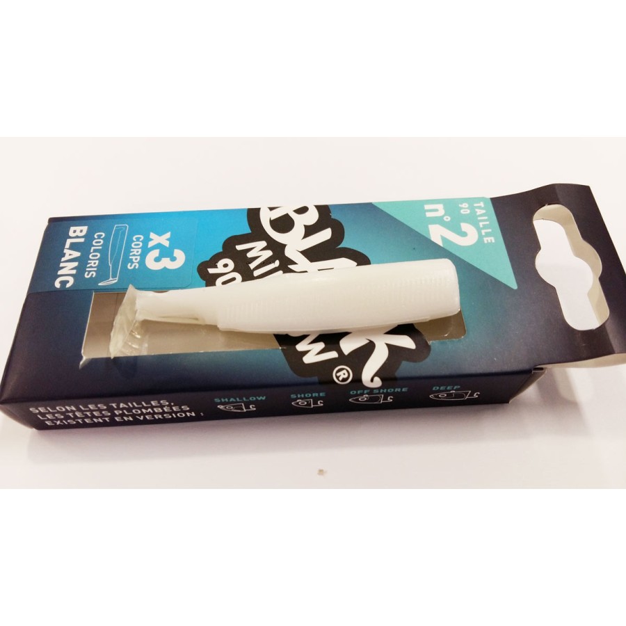 BLACK MINNOW 90MM BLANC (CODA) 3PZ