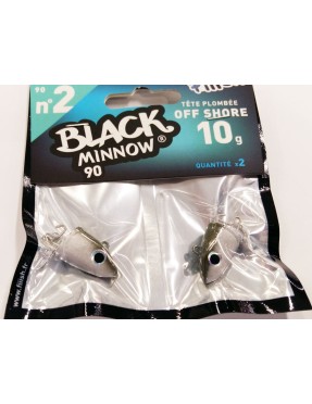 BLACK MINNOW N.2 OFF SHORE 10G (TESTA) 2PZ