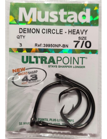 MUSTAD DEMON CIRCLE 39950 NP BN N.7/0